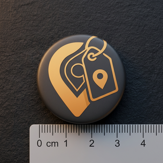 Tamanho discreto do WayTag — apenas 4cm